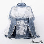 Embroidery Patchwork Stylish Denim Jacket