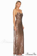 Emilina Sequin Stylish Backless Maxi Dress