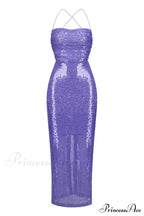 Emilina Sequin Stylish Backless Maxi Dress
