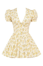 Helga Elevated Floral V Neck Corset Mini Dress Statement Occasion Edit