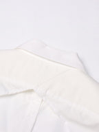 Emmily Backless Single Breasted Chic Blouse