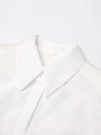 Emmily Backless Single Breasted Chic Blouse