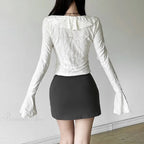 Enchantedcore Frilled Plunging-neck Blouse