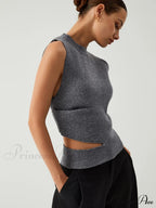 Enlighten Me Graceful Cutout Sweater Vest