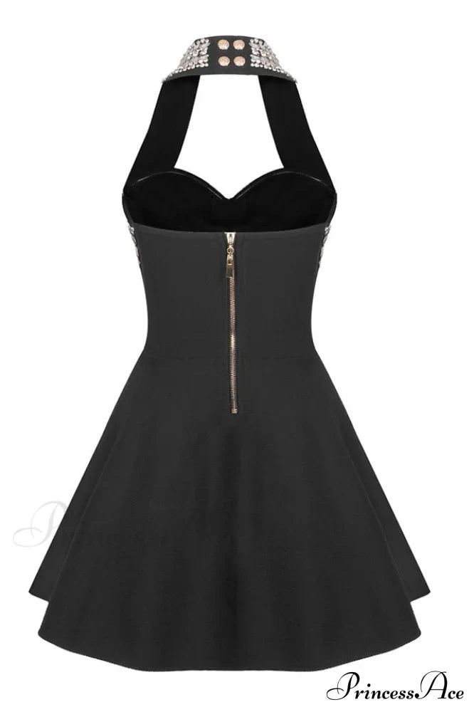 Enya Knit Stylish Backless Mini Dress