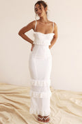 Begoña Minimalist Embroidered Lace Maxi Dress Boutique Collection