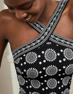 Ethnic Print Retro One Piece Swimsuit