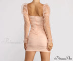 Everyone's Sweetheart Puff Charming Sleeve Mini Dress