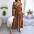Elisa Effortless V Neck Maxi Dress. Festive Boho Style Evening Wear Edit
