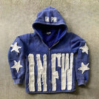 Vintage Patchwork Graphic Print Hoodie