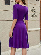 Yesenia Minimalist Women's Knee Length Summer Dress Midi Statement Occasion Edit