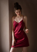 Scarlet Whisper - Backless Satin Nightdress