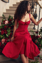 French Tie Waist ALine Slip Dress