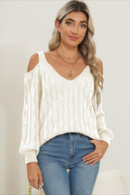 Deep V Sexy Off-Shoulder Loose Pullover Sweater