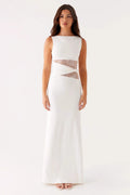 Cut Out Lace Panel Sleeveless Bodycon Dress