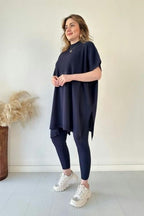 Fresh and elegant knitted two-piece set