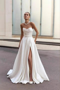 Sexy Strapless Maxi Prom Dress