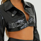 Super-Short Punk Motorcycle Jacket