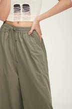 Balloon Drawstring Palazzo Pants