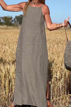 Women's Casual Dress Cotton Linen Dress Shift Dress