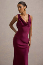 Satin Mermaid Low-Back Party Dress