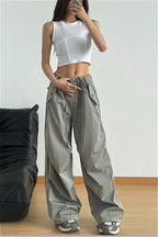 Solid Paneled Quick Dry Casual Pants