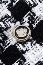 Textured Houndstooth Winter Blazer