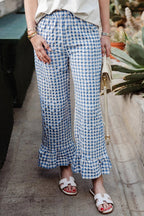 Y2K Plaid Print Wide Leg Pant
