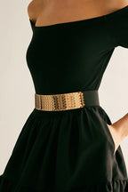 Fashionable Metal Fish Scale Elastic Belt