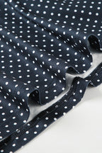 Black and White Polka Dot Sleeveless ALine Mini Dress