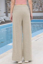 High Waist Draping Wide Leg Knit Pants