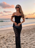 Party Lace Crop Top Skirts Slim Bodycon Spring Summer 2 Piece Dress