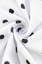 Elegant Polka Dot Round Neck Maxi Dress