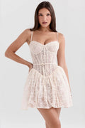 Lace Cami Backless Slimming Mini Party Dress