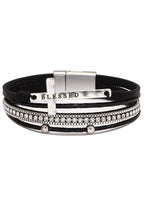 Bohemian Cross Diamond Magnetic Clasp Bracelet