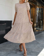 Rosalía Timeless Dress with Puff Sleeves Evening Wear Edit