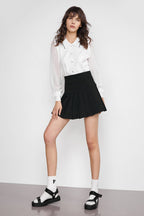 Jayven Black Pleated Skirt