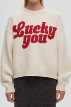 Letter Print Knit Sweater