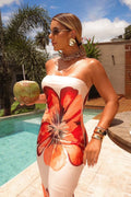 Chic Strapless SlimFit Maxi Silk Dress