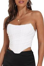 Strapless Ruched Crop Top