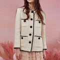 Beige Buttun-Up Patched Pockets Jacket