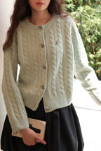 Fine Gauge Merino Cable Cardigan
