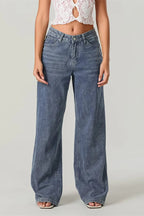 Star Print Loose Wide Leg Jeans