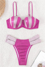 Shiny Shell Push Up Bikini Set