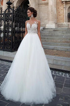 Elegant Minimalist Lace Wedding Dress