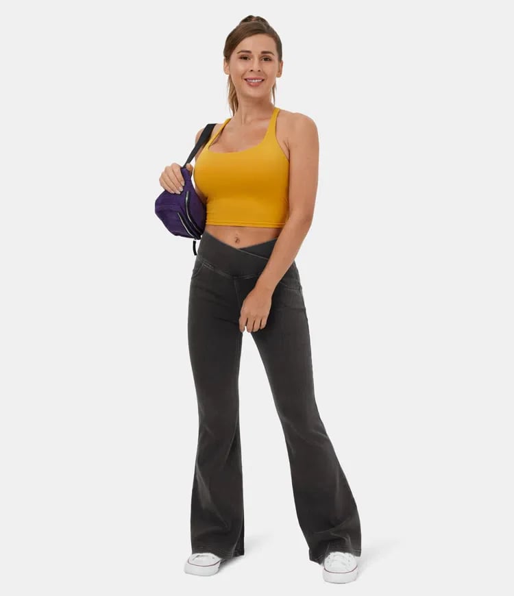 high waist flare jeans