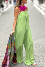 Green Strappy Sleeveless Jumpsuit