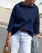 Casual Wide Lapel Turtleneck Top