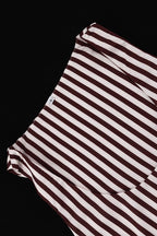 Office Striped Tank Top Wide Leg High Rise Pants Set