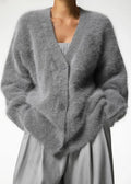 Soft Grey Button Cardigan - Effortless Elegance